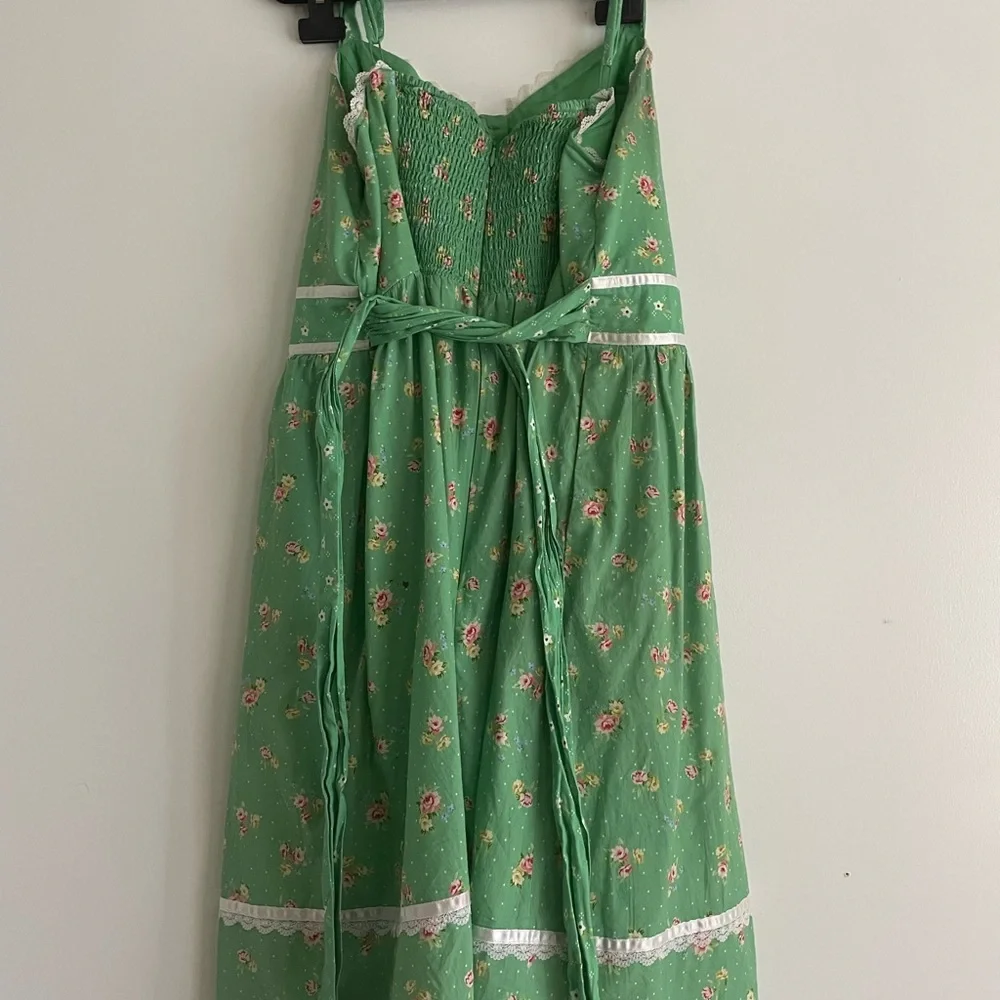 Gunne Sax for ModCloth 2025 Green Floral Sundress 1X - Picture 3 of 5